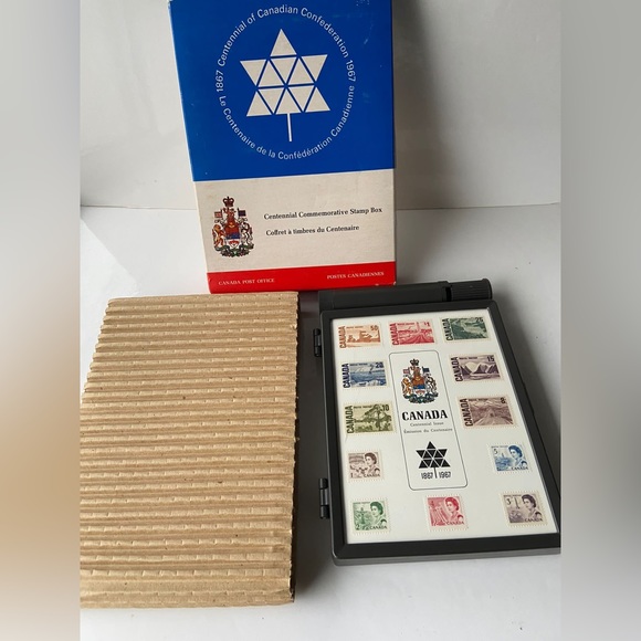 Canadian Confederation 1867 1967 Centennial Commemorative Stamp Box - Picture 4 of 7